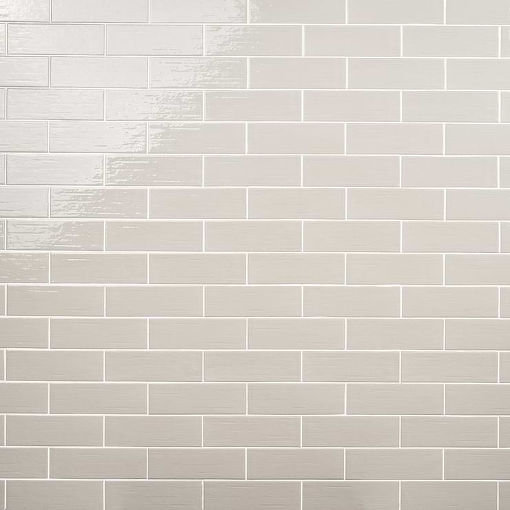 Kiln Light Gray 3x9 Polished Porcelain Subway Tile