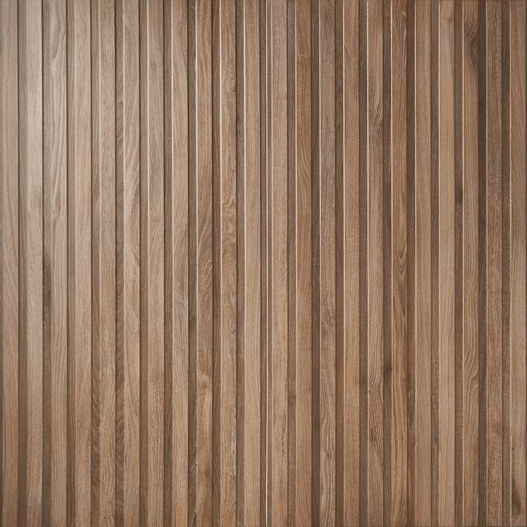 Nobu Ribbon Roble Brown 24x48 Wood Look Matte Porcelain Tile