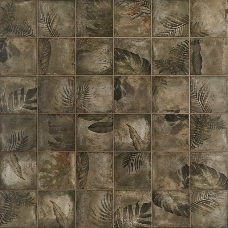 Angela Harris Wilder Papara Dark Deco 8x8 Matte Ceramic Tile