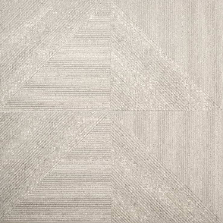Enso Ash Beige 24x48 Ribbed Matte Porcelain Wood Look Tile