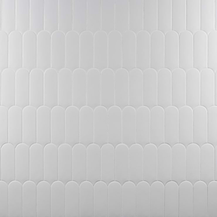 Parry Mist Gray 3x8 Fishscale Matte Ceramic Wall Tile