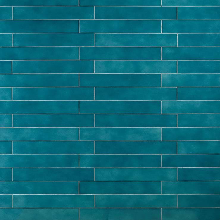 Cavallo Fiji Blue 3x18 Glossy Porcelain Subway Tile