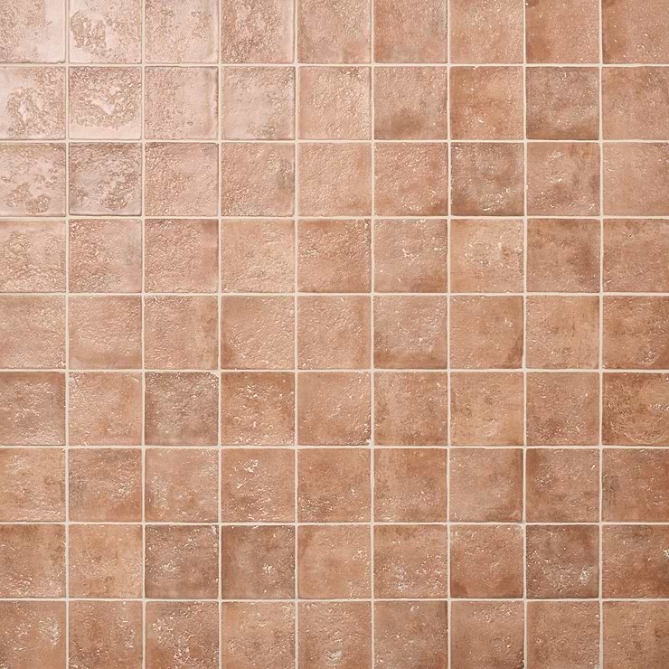 Navari Terracotta 5x5 Textured Matte Ceramic Tile
