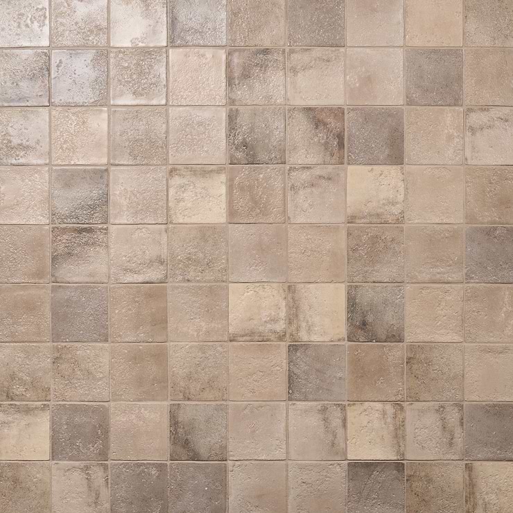 Navari Taupe 5x5 Textured Matte Ceramic Tile