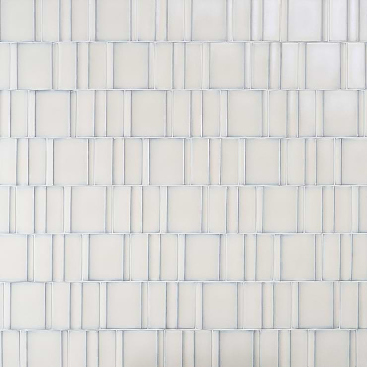 Kinro Snow White 6x6 3D Polished Porcelain Tile