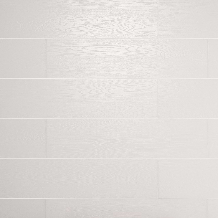 Skoven Blanco 8x36 White Matte Porcelain Wood Look Tile