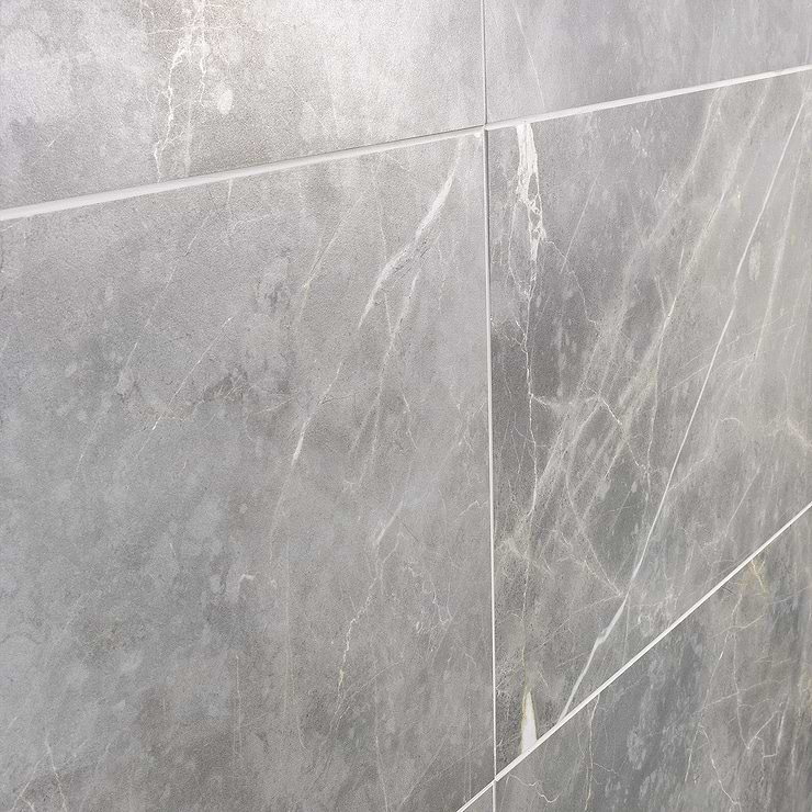 Marble Tech Grigio Imperiale 12x24 Matte Marble Look Porcelain Tile