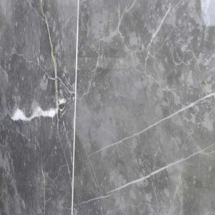 Marble Tech Grigio Imperiale 24x24 Polished Marble Look Porcelain Tile