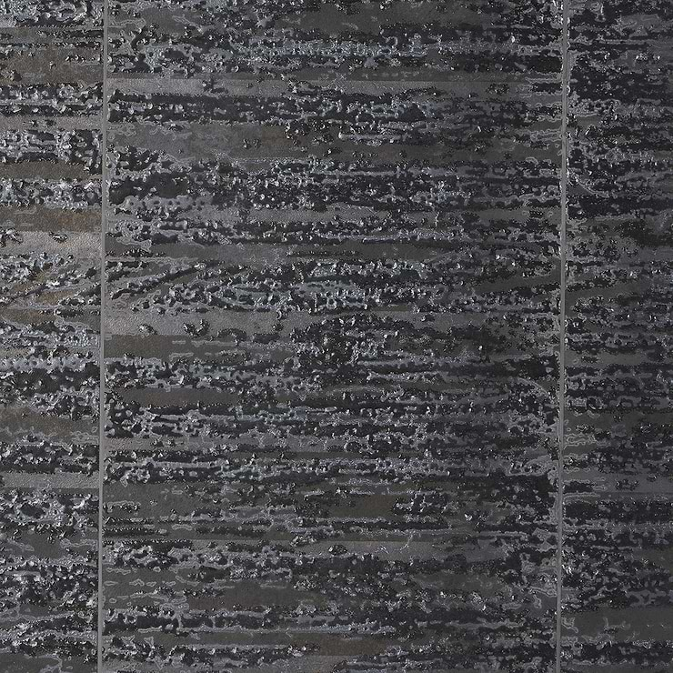 Twilight Deco Dark 12x48 Metal Look Porcelain Tile