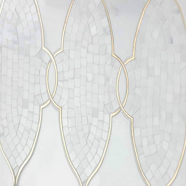 Duchess Lena Marble & Brass Tile