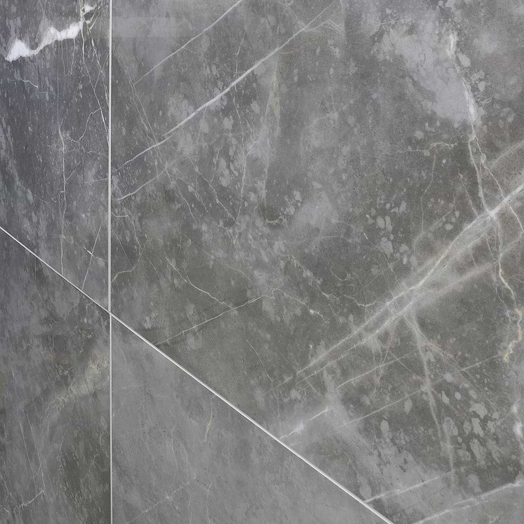 Marble Tech Grigio Imperiale 24x24 Polished Marble Look Porcelain Tile