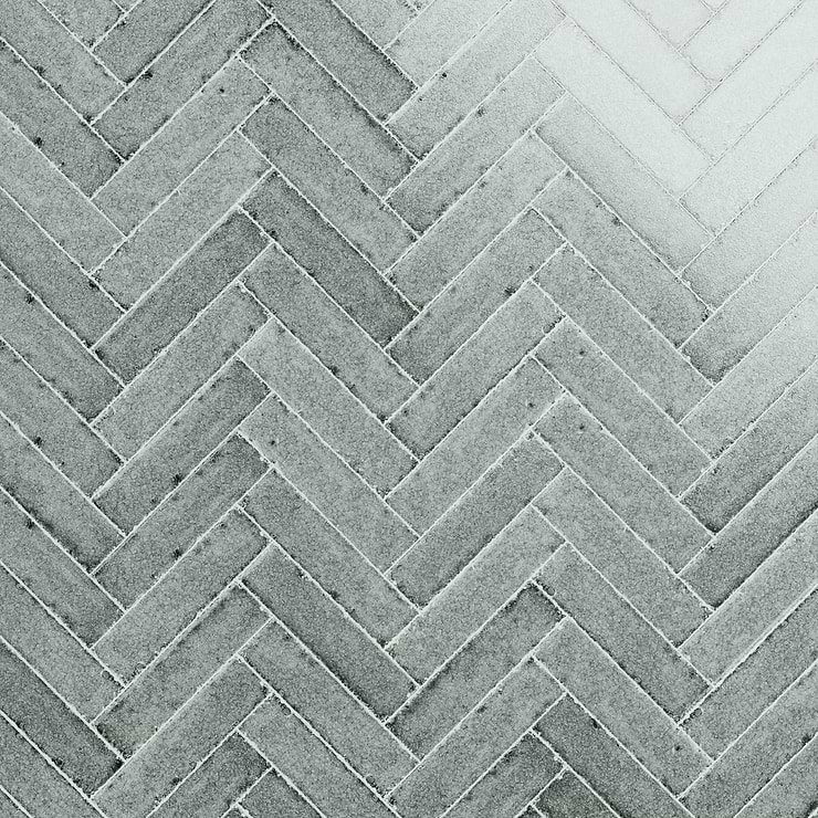 LavaArt Caspian Gray 3x12" Brick Look Crackled Glossy Lava Stone Subway Tile