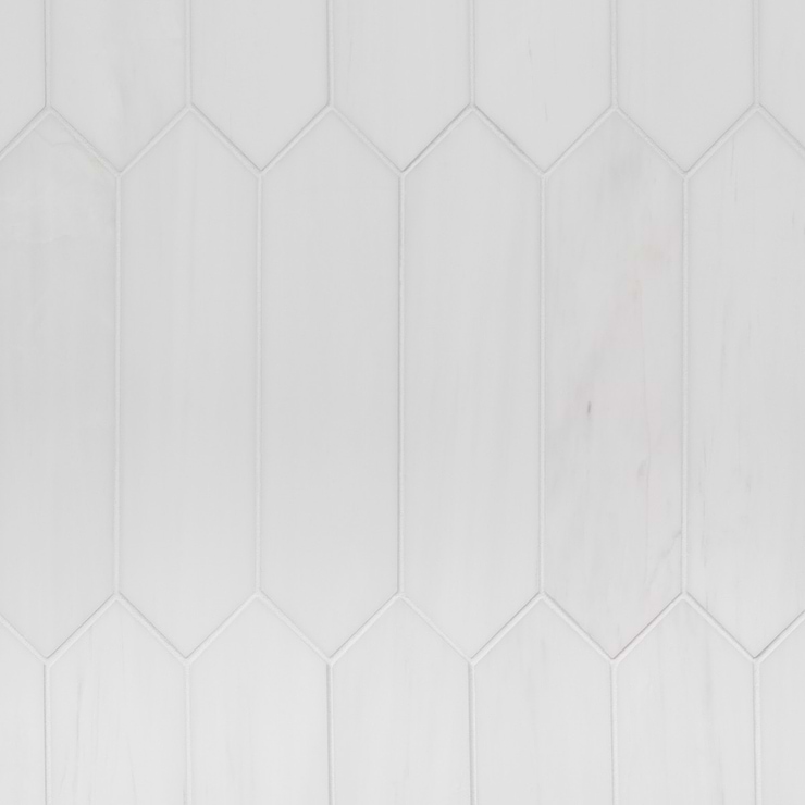 Bianco Dolomite White 3x12 Picket Premium Polished Marble Tile