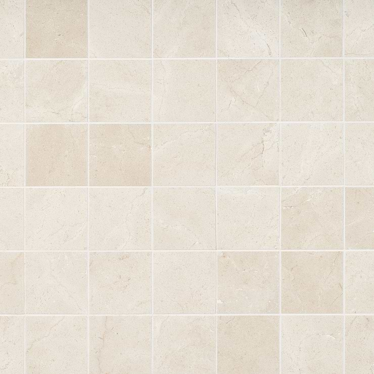 Crema Marfil Beige 3x3 Honed Mosaic Tile