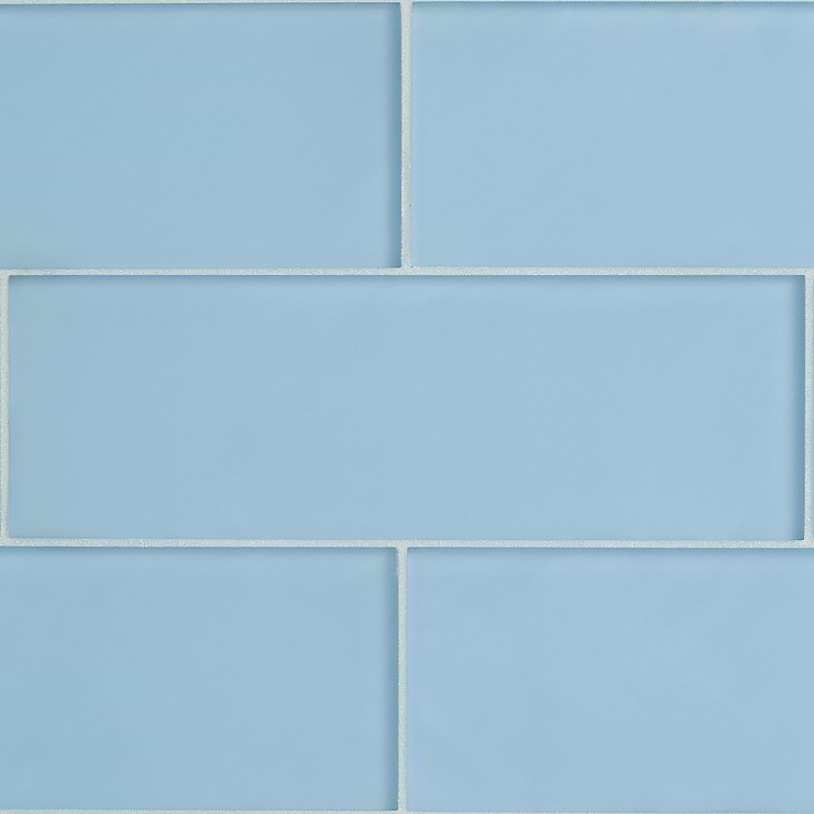 Loft Blue Gray 4x12 Frosted Glass Tile