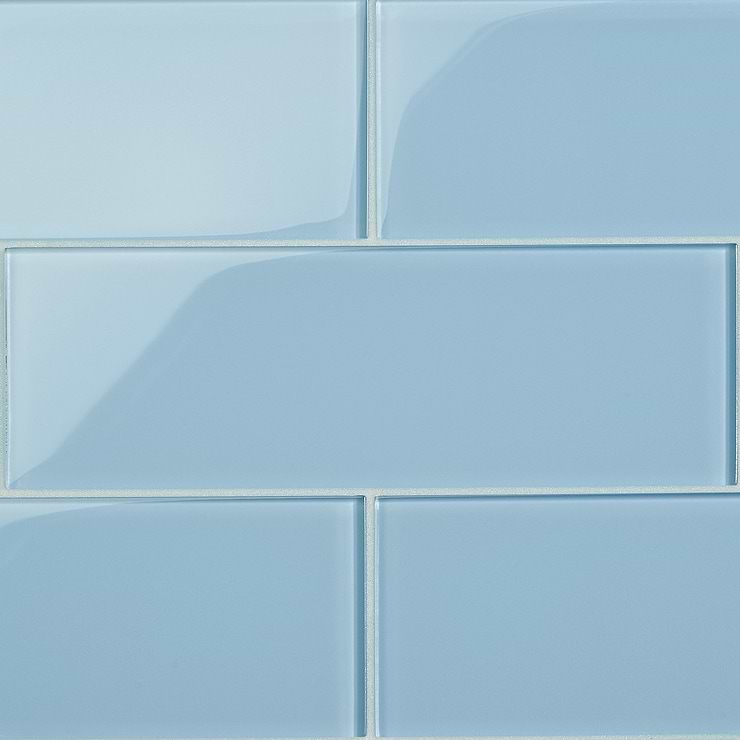 Loft Blue Gray 4x12 Polished Glass Tile