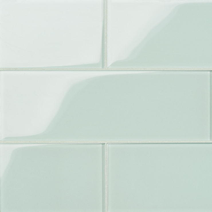 Loft Seafoam Green 4x12 Polished Glass Subway Tile