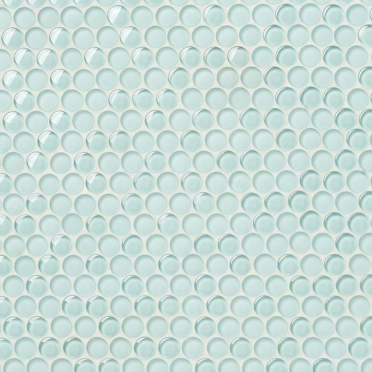 Loft Adriatic Mist 3/4" Penny Round Glass Tile