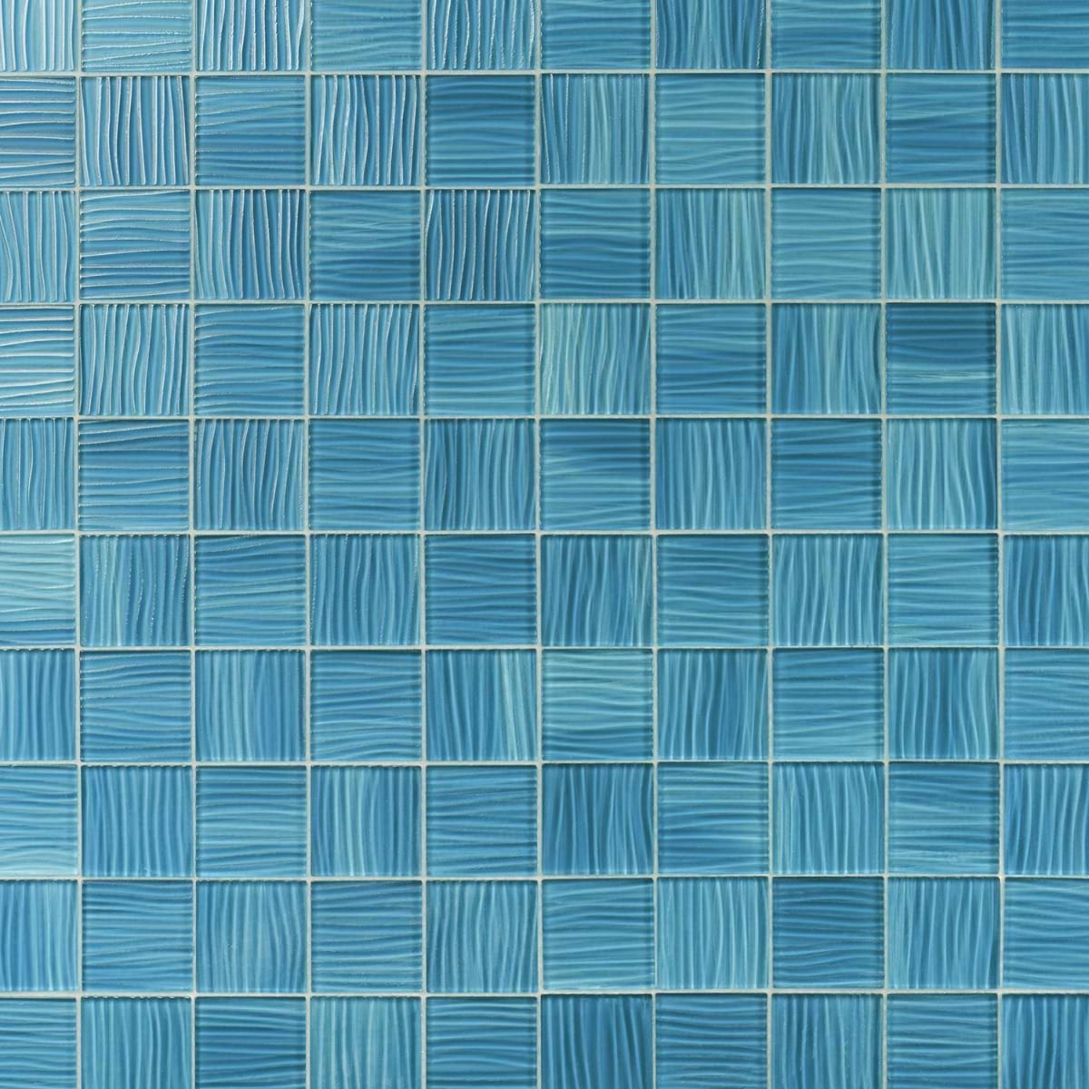 Bimini Aqua 3x3 Polished Glass Mosaic