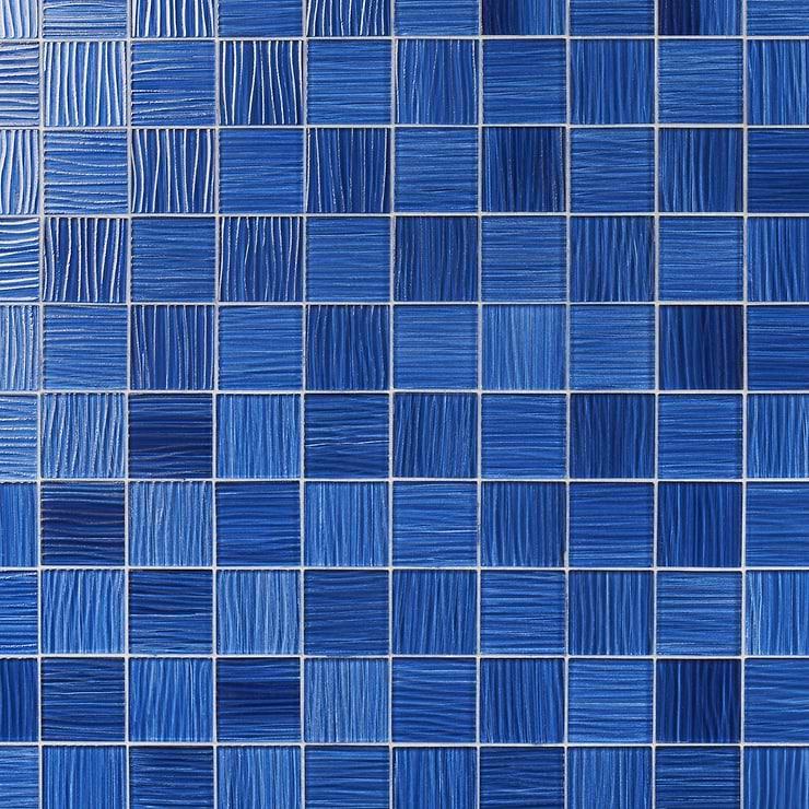 Bimini Cobalt 3x3 Polished Glass Mosaic