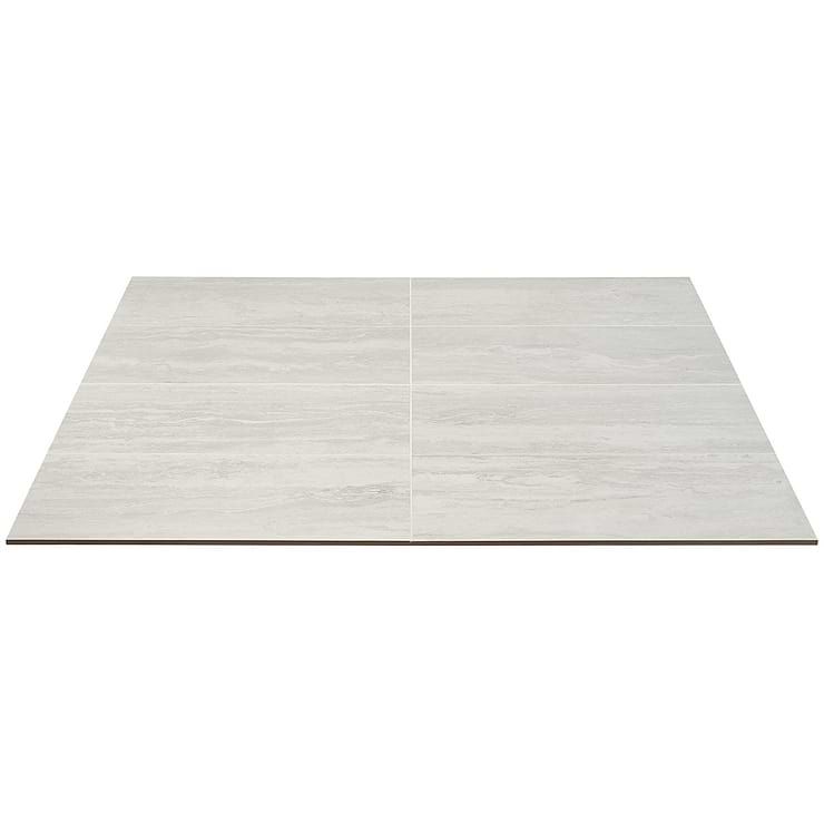 Basic Travertine Cotton White 12x24 Matte Porcelain Tile