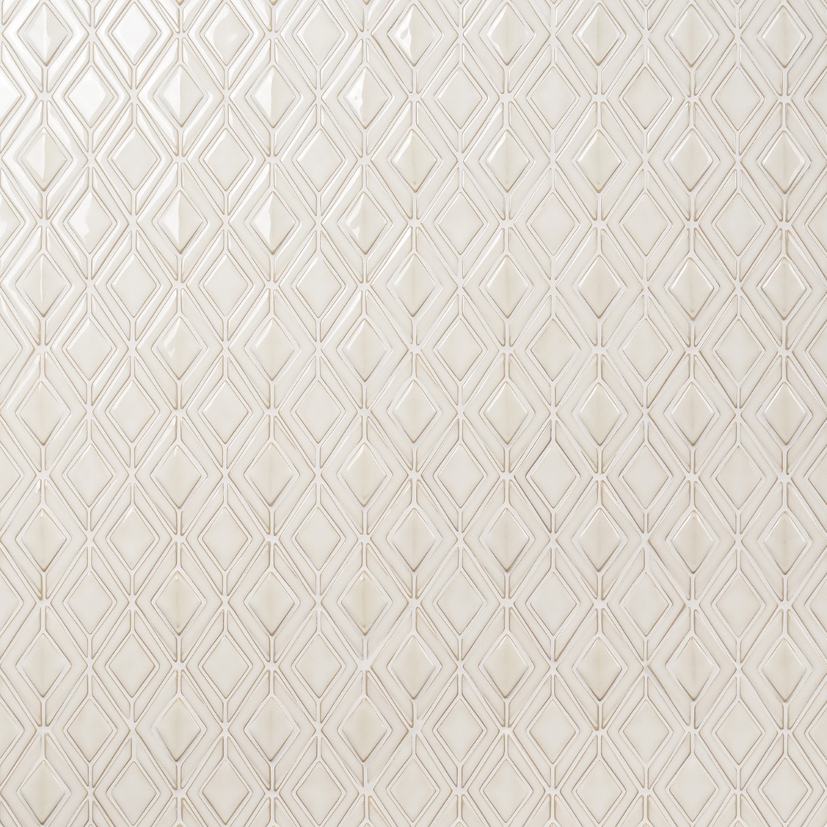 Nabi Jewel Natural White 3D Glossy Glass Mosaic Tile