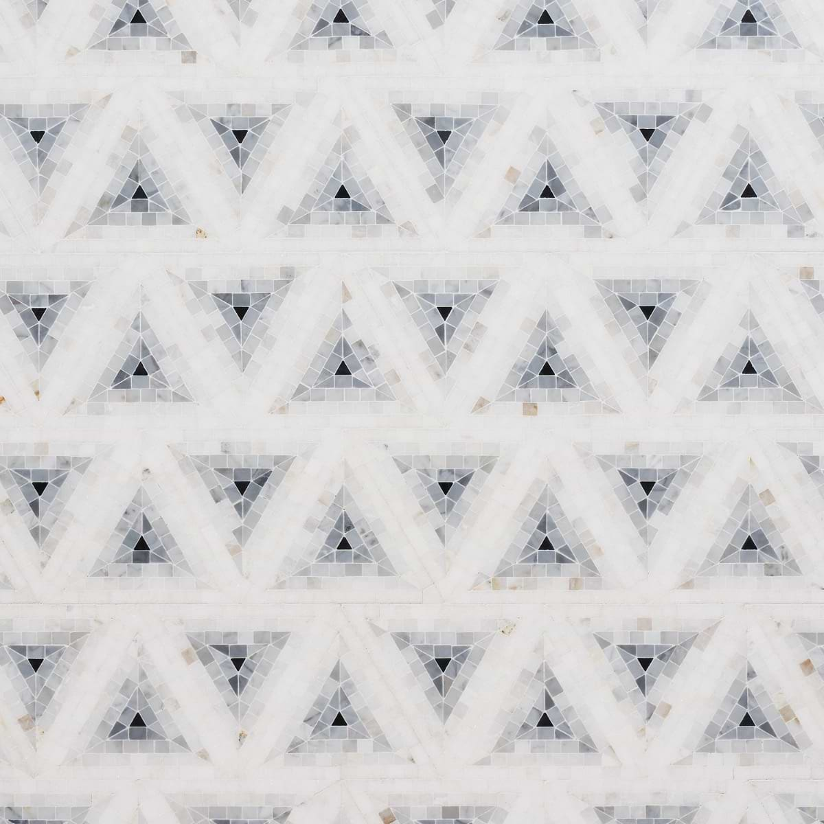 Ako Grigio Gray 5" Triangle Marble Micro Mosaic Tile