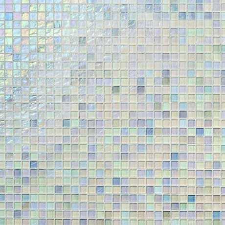 Splash Glacier White 1x1 Polished Glass Mosaic Tile