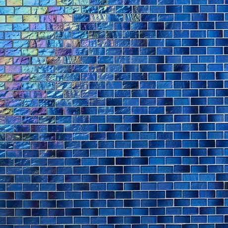 Splash Lagoon Blue 1x2 Polished Glass Mosaic Tile