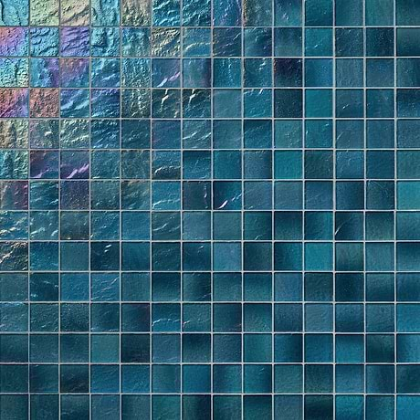 Splash Tropical Blue 2x2 Polished Glass Mosaic Tile