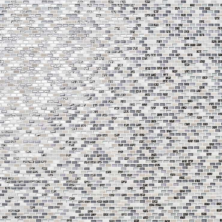 Paragon Moon Jewel Multicolor Mini Brick Marble & Glass Mosaic Tile