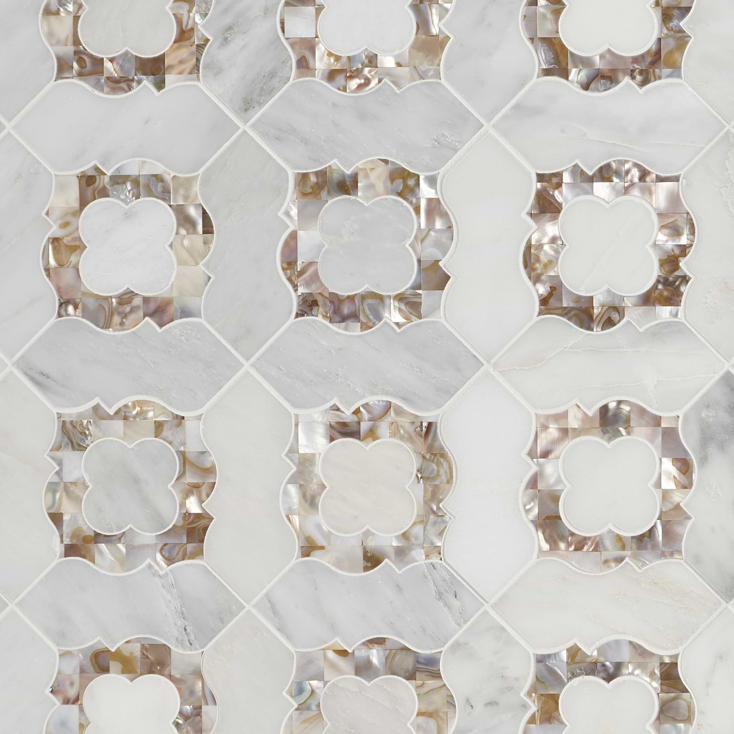 Cassie Chapman Rene Marble & Pearl Polished Mosaic Tile