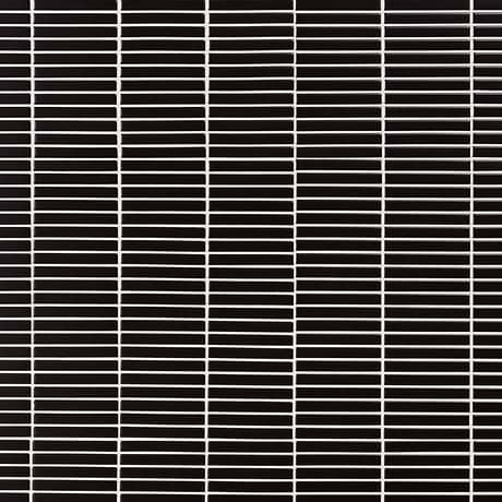 Kai Black 1x4" Tri-Stacked Matte Porcelain Mosaic Tile