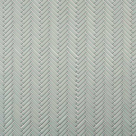 Kai Mint Green 1x2" Herringbone Glossy Porcelain Mosaic Tile