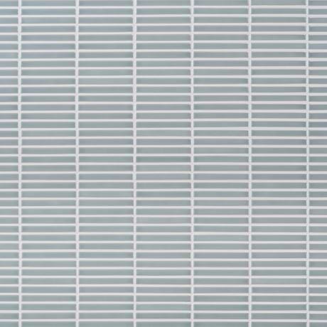 Kai Sky Blue 1x4" Tri-Stacked Glossy Porcelain Mosaic Tile