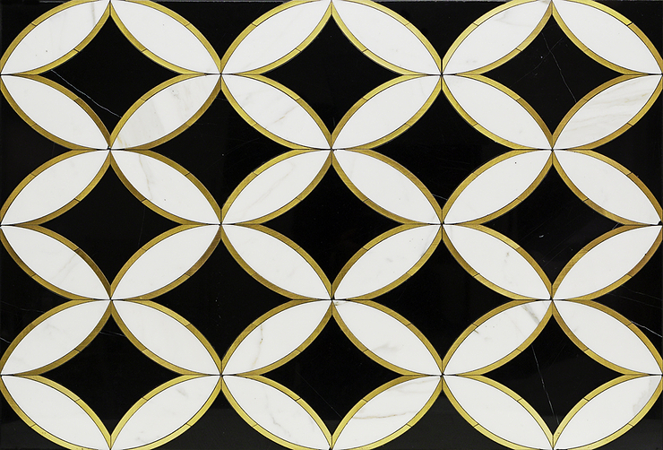 Kaleidoscope Oblique Marble Tile