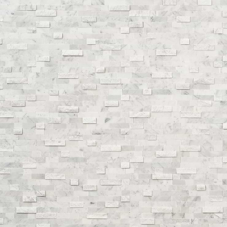 Mini Brick LPS White Peel & Stick Self Adhesive Polished Stone Mosaic Tile