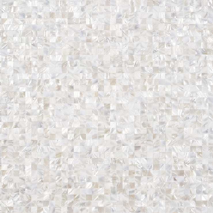 Mother of Pearl LPS Beige Small Squares Seamless Peel & Stick Self Adhesive Polished Pearl Shell Mosaic Tile