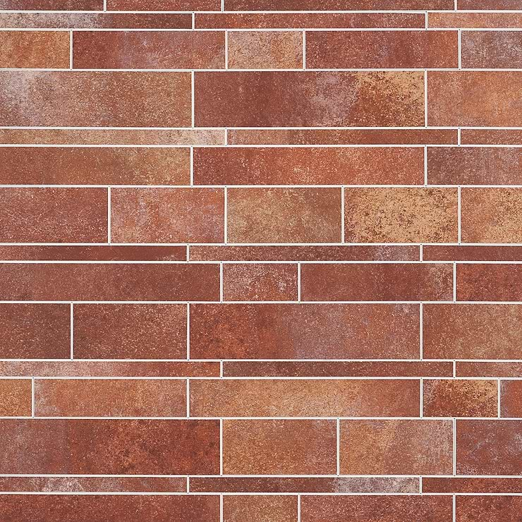 Railroad LPS Rust Brown Solid Core Peel & Stick Self Adhesive Terracotta Look Mosaic Tile