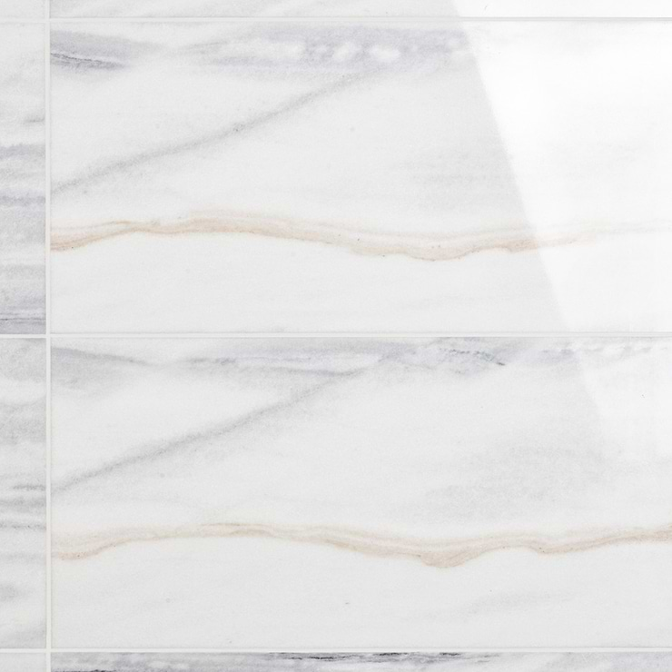 Lasa Silver Gold 12x24 Polished Marble Tile