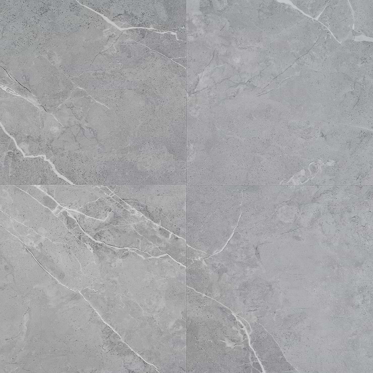 Optoro Chauny Marble Medium Gray 28mil Wear Layer Rigid Core Click 12x24 Luxury Vinyl Tile
