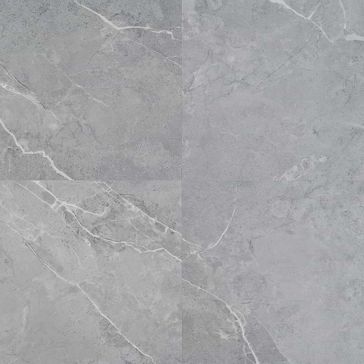 Optoro Chauny Marble Medium Gray 28mil Wear Layer Rigid Core Click 12x24 Luxury Vinyl Tile