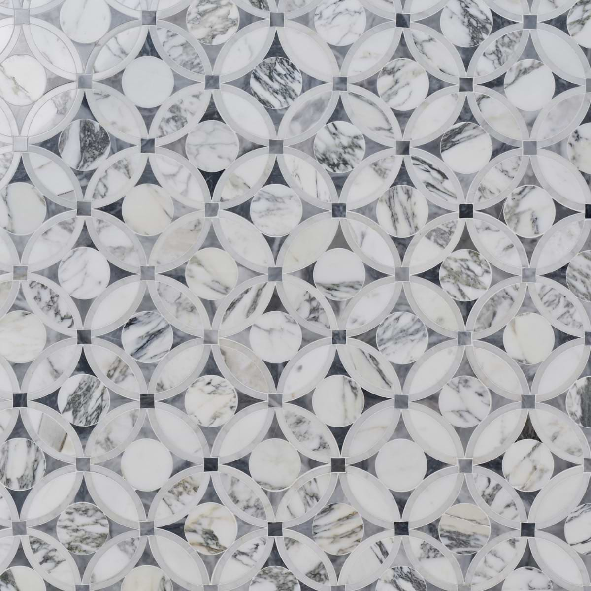 Highland Blossom Marble Polished Mosaic Tile