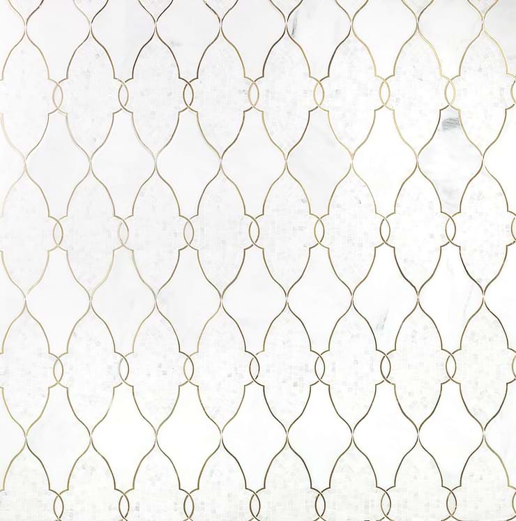 Marble + Metal Tile for Backsplash