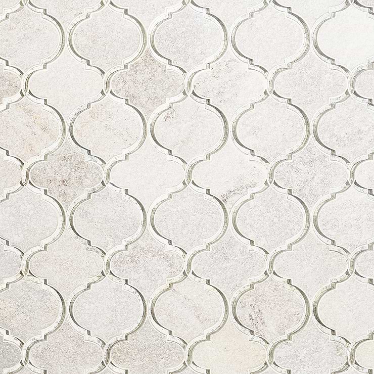 Veranda Niveous Quartz Polished Mosaic Tile with Mirrored Accents