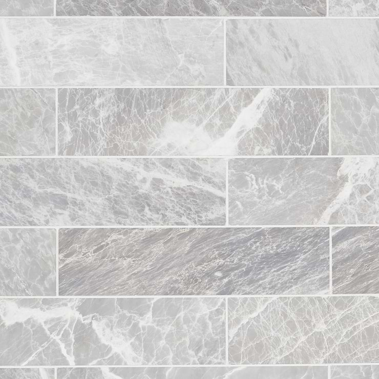 Nordic Gray 2.5X10 Satin Marble Tile