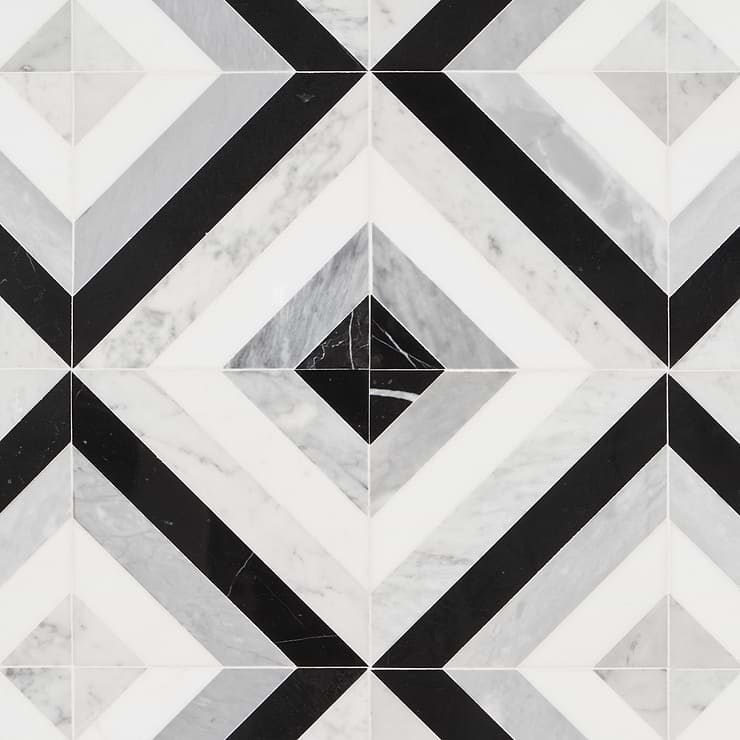 Bowery Allascala 8x8 Polished Marble Mosaic Tile