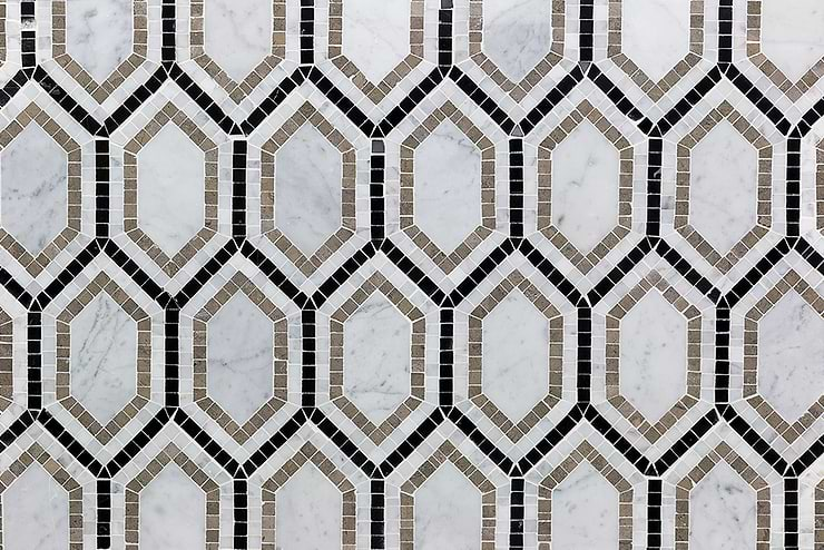 Infinity Carrara Hexagon Marble Tile