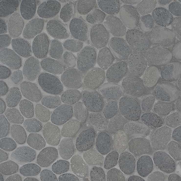 Nature Lava Black Round Pebble Mosaic