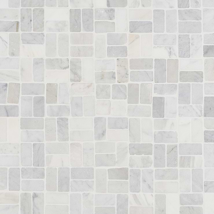 Nature Antique Carrara Marble Honed Mosaic Tile